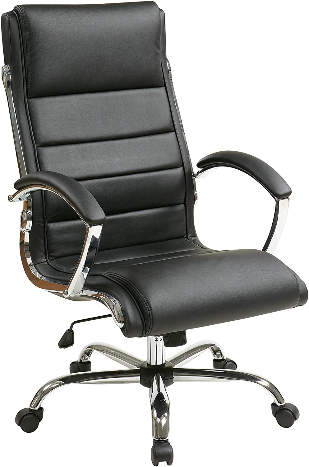 White Executive Chair at Desk